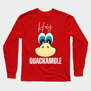 Holy Quackamole Curious Big Nose Funny Emoji Face Cartoon Long Sleeve T-Shirt